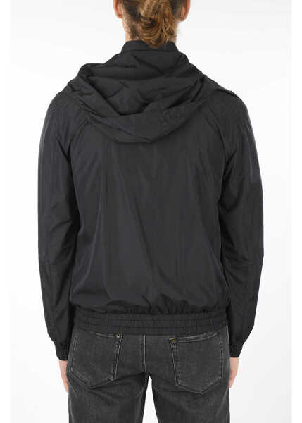 Jachete CORNELIANI Cc Collection Windbreaker Jacket With Removable Hood And Hid Blue Barbati (BM 15891647) 2