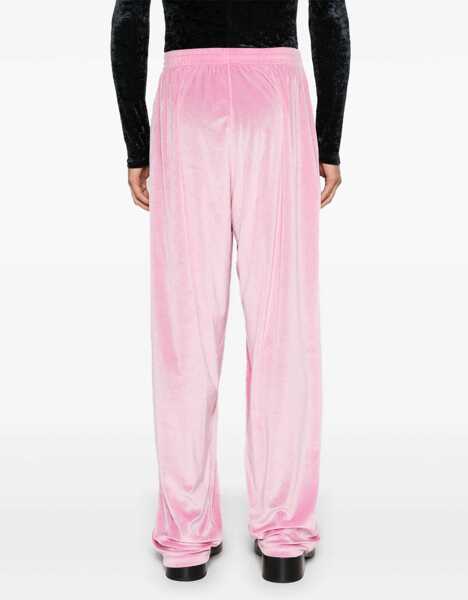 Pantaloni casual Balenciaga Chenille Pants With Drawstings Pink Femei (BM 15891683) 4