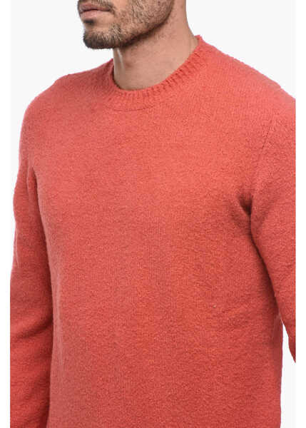 Pulovere Roberto Collina Crew Neck Cotton Blend Brushed Sweater Red Barbati (BM 15891878) 3