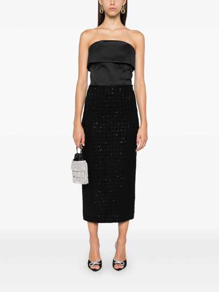 Fuste ROTATE Birger Christensen Rotate Birger Christensen Maxi Boucl Skirt Black Femei (BM 15892364) 2