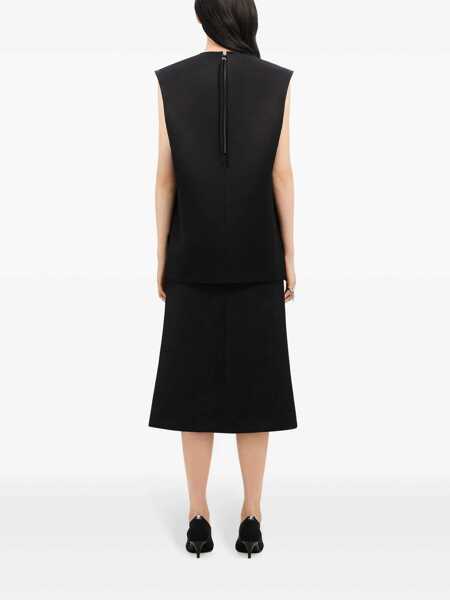 Fuste COURRGES Courrges Heritage Tailored Crepe-Texture Midi Skirt Black Femei (BM 15893138) 4