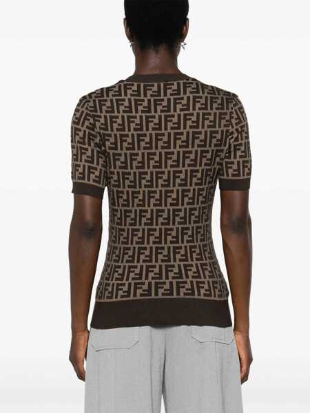 Pulovere Fendi Fendi Ff Sweater BROWN Femei (BM 15895931) 4