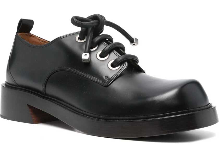 Pantofi eleganti Alexander McQueen Leather Derby. BLACK Barbati (BM 15899180) 2