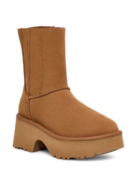 Bocanci UGG Brown Twin Seam New Heights Boots In Suede Woman Beige Femei (BM 15900170) 2