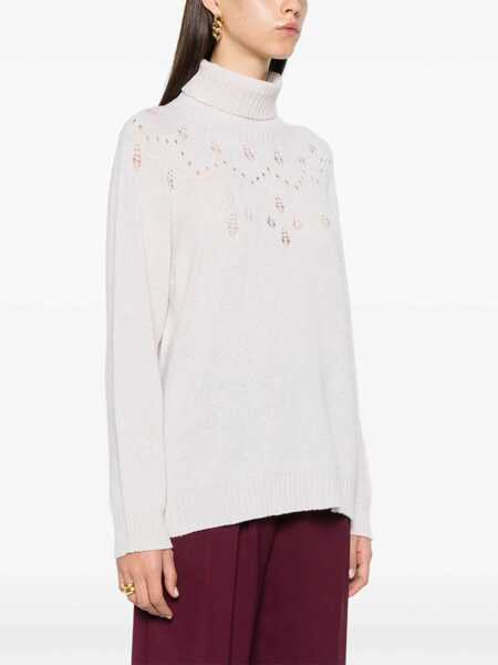 Pulovere TWINSET Twinset Sweaters NEVE/ORO Femei (BM 15900875) 3