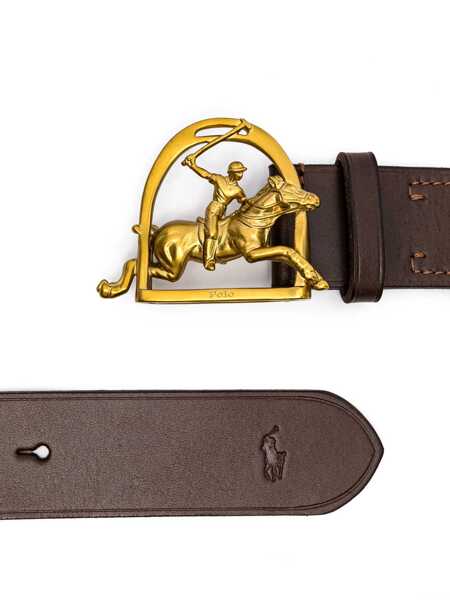 Tricouri Polo Ralph Lauren Polo Ralph Lauren Jmp Plyr Elev Plaque Smooth Leather Polo Belt Accessories BROWN Barbati (BM 15901493) 2
