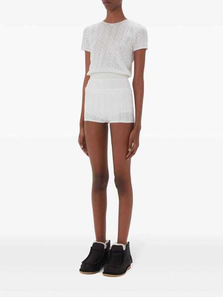 Topuri JW Anderson JW Anderson Pointelle Cap-Sleeve Top WHITE Femei (BM 15905957) 2