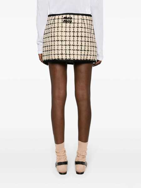 Fuste Miu Miu Miu Miu Skirts AVORIONERO Femei (BM 15906341) 4