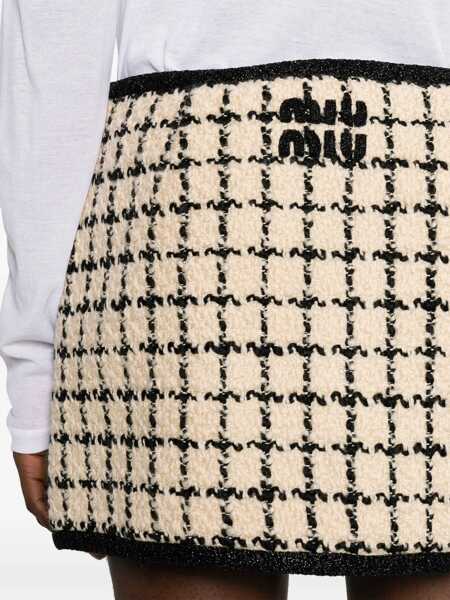 Fuste Miu Miu Miu Miu Skirts AVORIONERO Femei (BM 15906341) 5