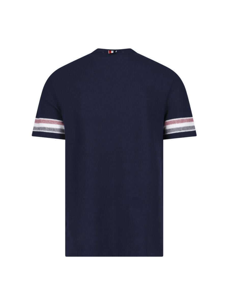 Topuri Thom Browne Thom Browne T-Shirts And Polos BLUE Barbati (BM 15906416) 3