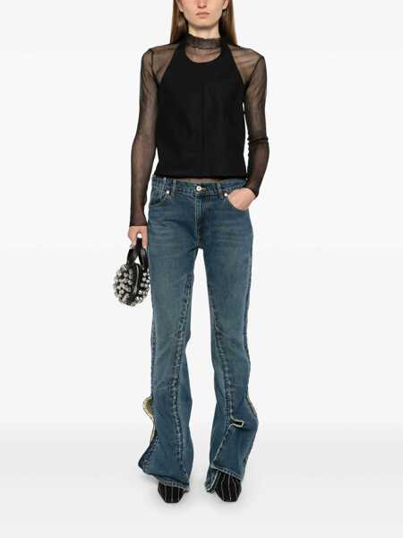 Blugi Y/PROJECT Y/Project Evergreen Hook And Eye Jeans BLUE Femei (BM 15911186) 2