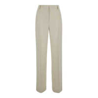 Pantaloni scurti Beige Relaxes Tailored Trousers In Wool Blend Woman Femei