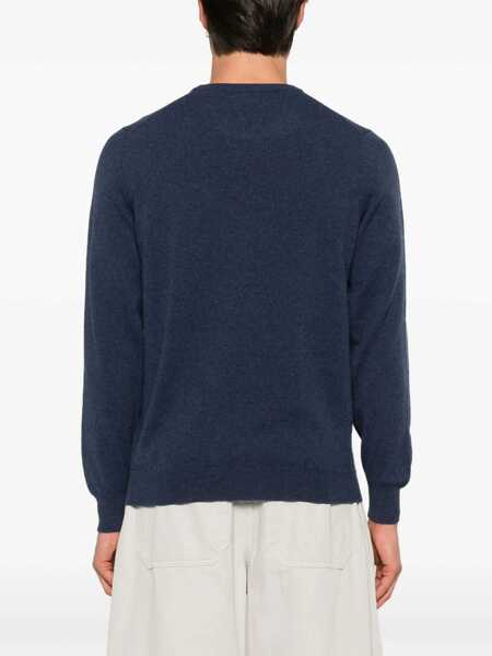 Pulovere Fedeli CREW-NECK L/S KNITTED SWEATER MAN Blue Barbati (BM 15912851) 4