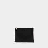 Genti mini Alexander McQueen Black Leather Pouches Femei