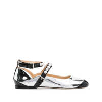 Balerini Mach & Mach Flat Shoes Silver Femei
