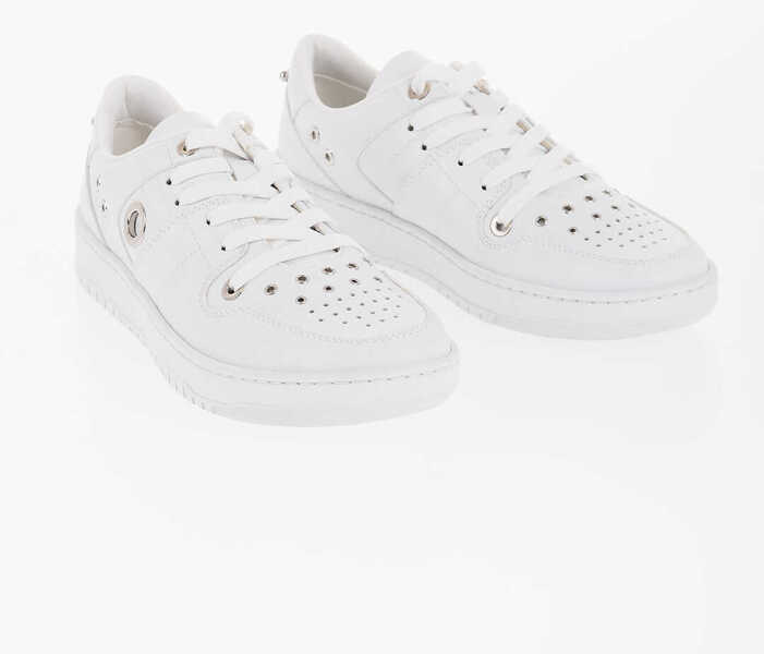 Sneakers Neil Barrett Faux Leather Low-Top Sneakers With Cut Out White Barbati (BM 15919010) 1