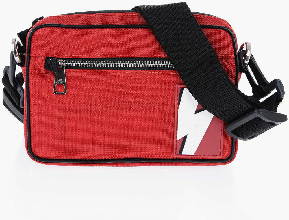 Borsete Neil Barrett Nylon Bum Bag With Embossed Logo Patch Red Barbati (BM 15919112) 1