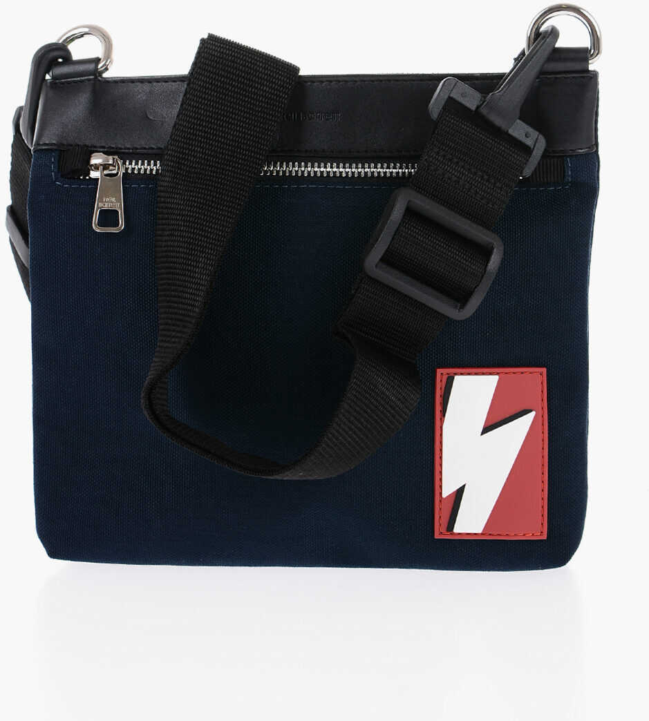 Genti de mana Neil Barrett Nylon Sacoche With Removable Shoulder Strap Blue Barbati (BM 15919622) 1