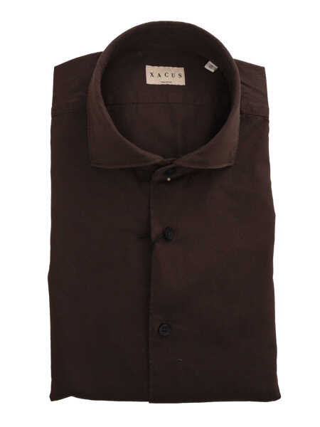 Camasi casual XACUS SHIRT 742ML Brown Barbati (BM 15919772) 1