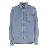 Camasi Light Blue Shirt With Patch Pocket In Denim Woman Femei