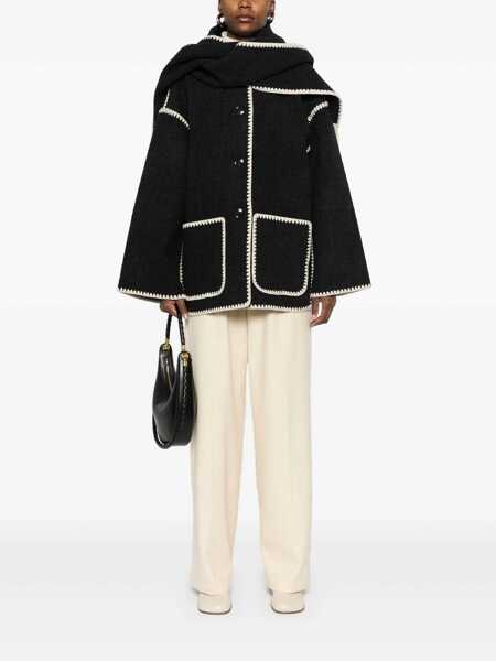 Esarfe TOTME TOTEME Wool Scarfed Jacket GREY Femei (BM 15924650) 2