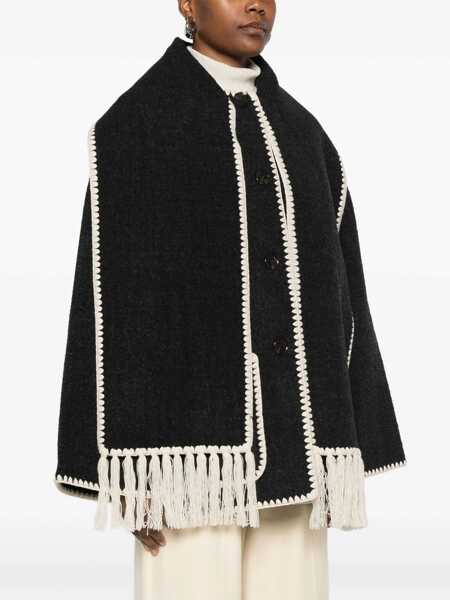 Esarfe TOTME TOTEME Wool Scarfed Jacket GREY Femei (BM 15924650) 3