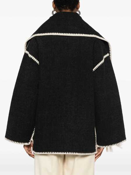 Esarfe TOTME TOTEME Wool Scarfed Jacket GREY Femei (BM 15924650) 4