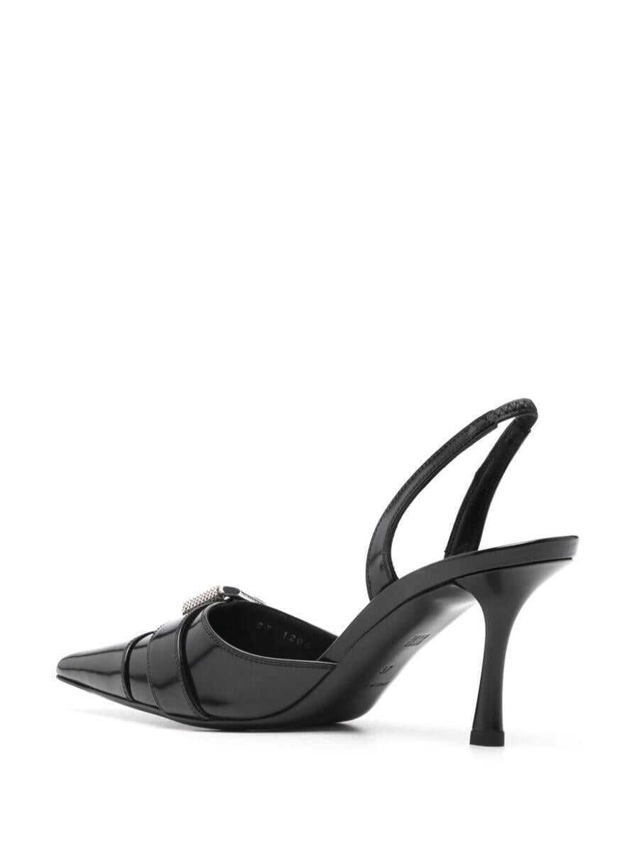 Pantofi cu toc Givenchy Voyou Black Slingback Pumps With A Buckle In Patent Leather Woman Black Femei (BM 15929279) 4