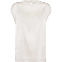 Topuri Brunello Cucinelli Silk Top With Precious Details Femei
