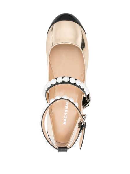Balerini MACH & MACH Mach & Mach Leather Bicolor Ballets Gold Femei (BM 15934418) 4