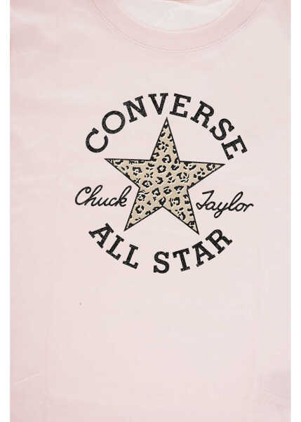 Tricouri Converse All Star Chuck Taylor Logo Printed Crewneck T-Shirt Pink Baieti (BM 15936983) 2
