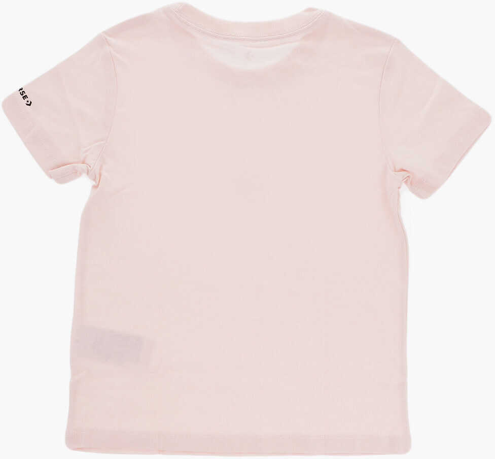 Tricouri Converse All Star Chuck Taylor Logo Printed Crewneck T-Shirt Pink Baieti (BM 15936983) 3