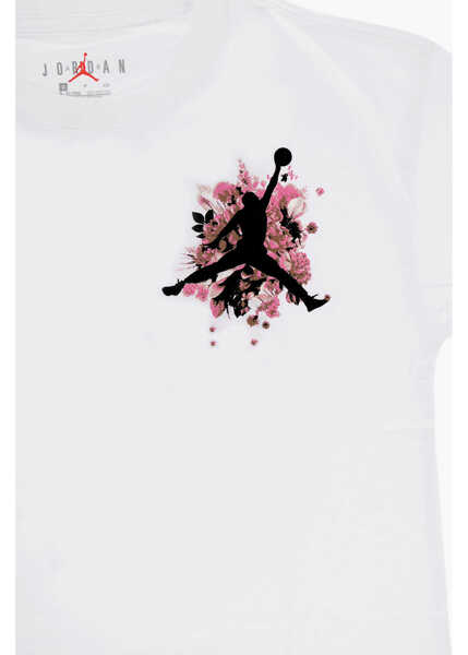 Tricouri Nike Air Jordan Printed Floral Jumpman Crewneck T-Shirt White Baieti (BM 15936992) 2