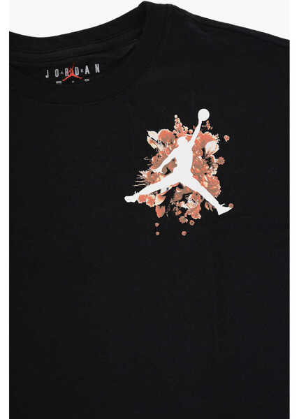 Tricouri Nike Air Jordan Printed Floral Jumpman Crewneck T-Shirt Black Baieti (BM 15936995) 2