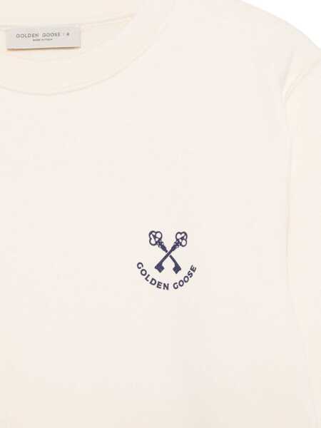 Hanorace Golden Goose Journey Girls Crewneck Regular Sweatshirt Printed WHITE Fete (BM 15937106) 3