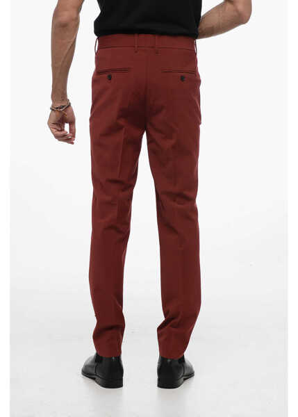 Pantaloni eleganti AllSaints Thirty Two Wool Blend Pants With Hidden Closure Red Barbati (BM 15937283) 4