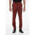 AllSaints Thirty Two Wool Blend Pants With Hidden Closure Red