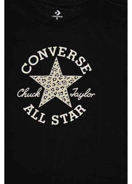 Tricouri Converse All Star Chuck Taylor Solid Color Crewneck T-Shirt With Cont Black Baieti (BM 15937394) 2