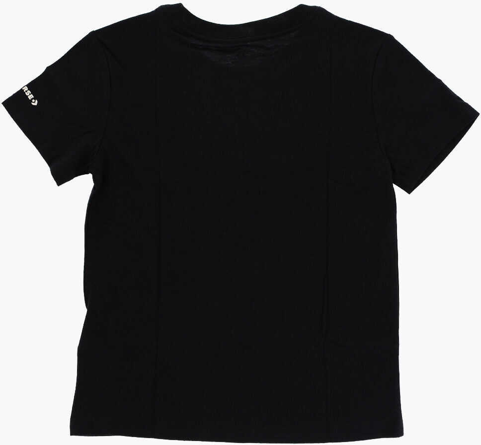 Tricouri Converse All Star Chuck Taylor Solid Color Crewneck T-Shirt With Cont Black Baieti (BM 15937394) 3