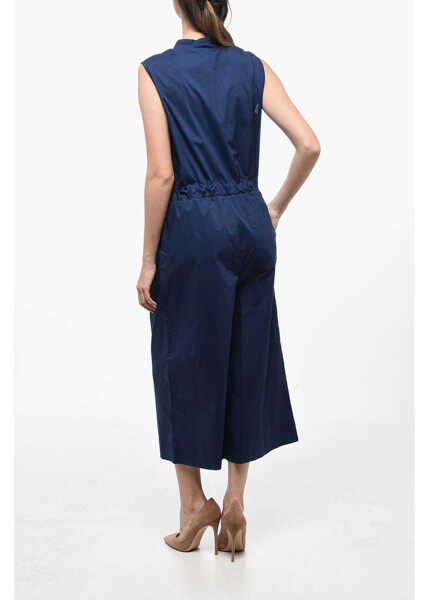 Salopete Woolrich Popelin Cotton Jumpsuit With Belt Blue Femei (BM 15937466) 2