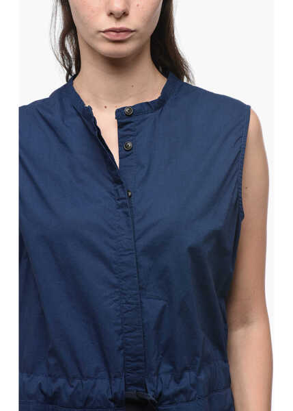 Salopete Woolrich Popelin Cotton Jumpsuit With Belt Blue Femei (BM 15937466) 3