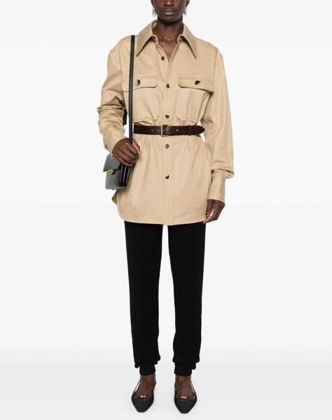 Pantaloni de trening Saint Laurent High Waisted Cashmere Joggers Black Femei (BM 15937496) 2