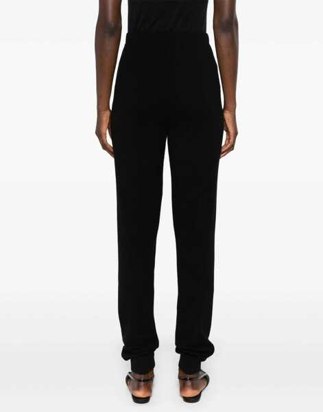 Pantaloni de trening Saint Laurent High Waisted Cashmere Joggers Black Femei (BM 15937496) 4