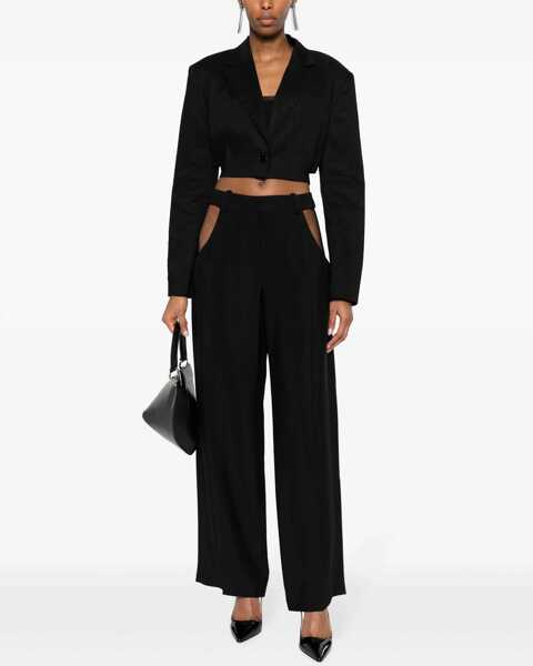Pantaloni office MUGLER Straight-Fit Pants With Cut-Out Details Black Femei (BM 15937739) 2