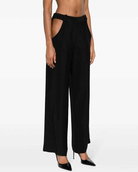 Pantaloni office MUGLER Straight-Fit Pants With Cut-Out Details Black Femei (BM 15937739) 3