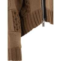 Cardigane Dama - Cardigane Sacai Sacai Patchwork Cardigan Beige Femei (BM 15939332) - B-mall.ro