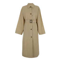 Paltoane Beige Trench Coat With Matching Belt In Cotton Blend Woman Femei