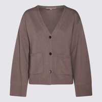 Pulovere Antonelli Brown Wool Knitwear Femei