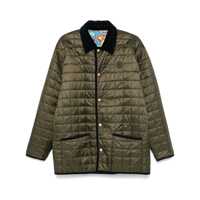 Geci 'La Veste Matelassée' Green Reversible Jacket With Embroidered Logo On The Front In Tech Fabric Man Barbati