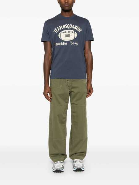 Tricouri DSQUARED2 DSQUARED2 Logo-Print T-Shirt BLUE Barbati (BM 15946295) 2